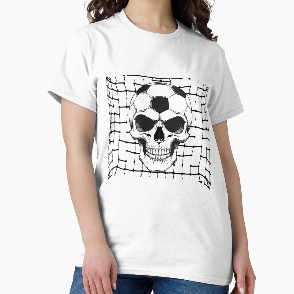 Soccer Skull in Goal Net - Dark Soccer Death Goal by SaltCreatives