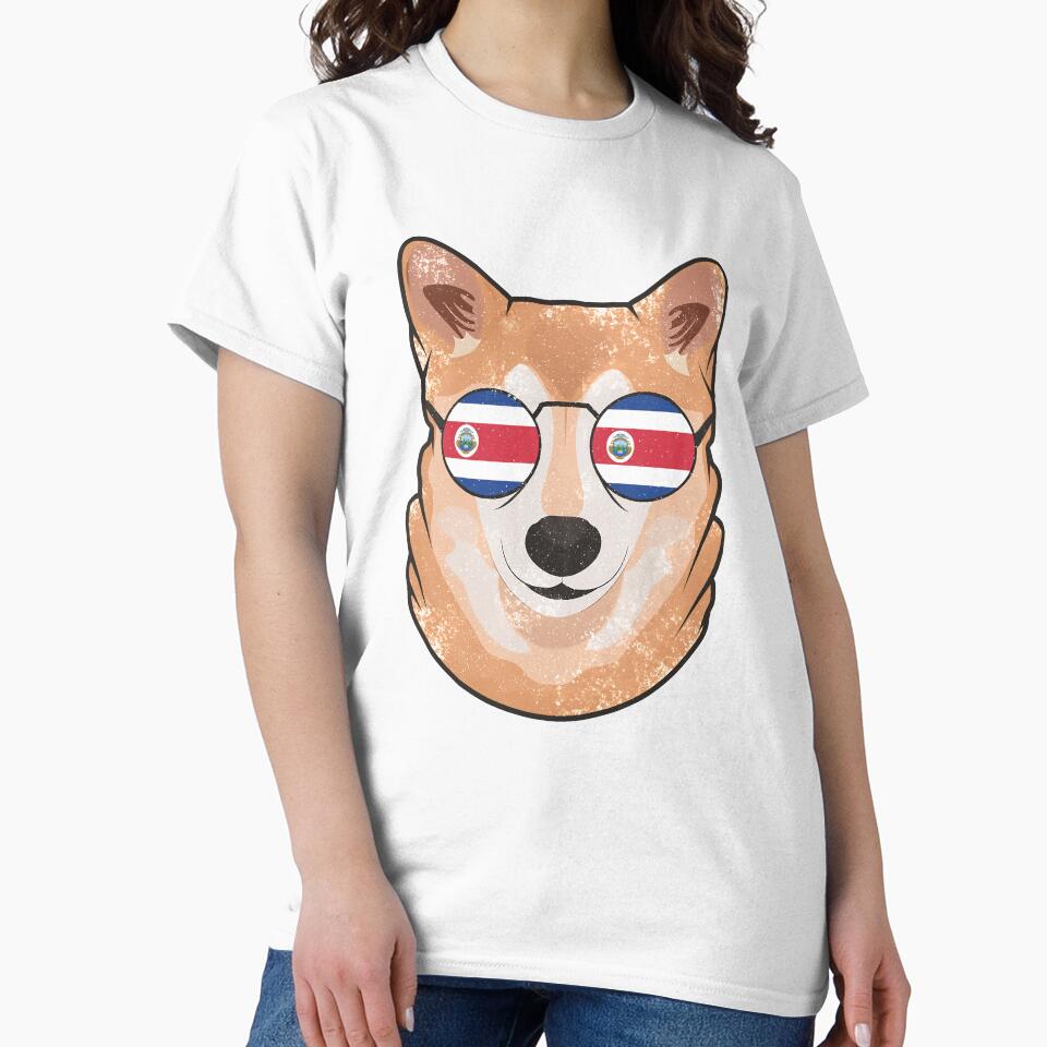 Vintage Patriotic Shiba Inu Costa Rican Flag by feether-store