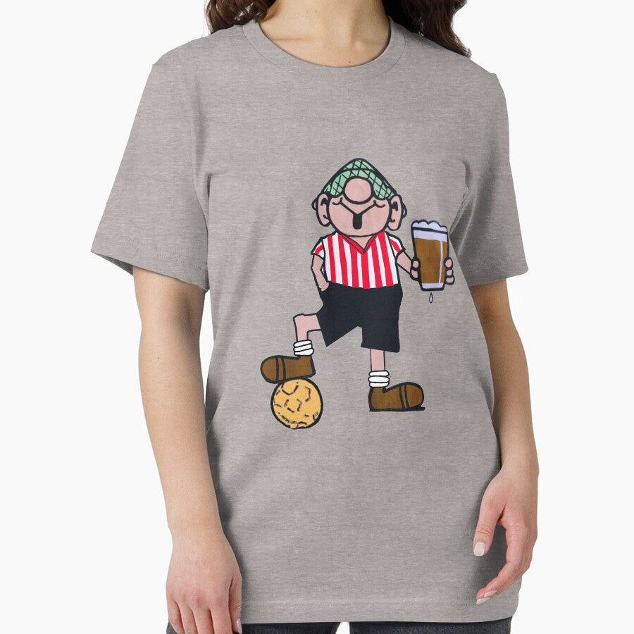 ANDY CAPP RED AND WHITE FOOTBALL SHIRT by Whatamidoing20