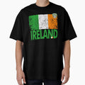 DISTRESSED IRELAND IRISH FLAG, SOCCER SAINT PATRICK'S DAY DESIGN GREEN FONT by Teeshirthustle