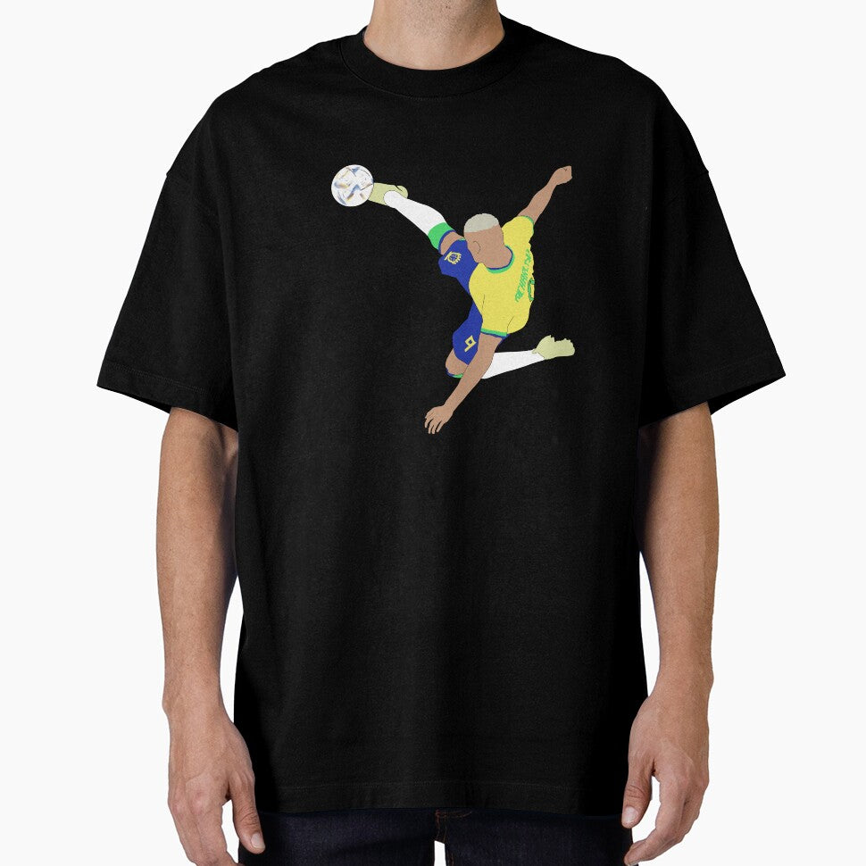 Richarlison Bicycle Kick Brazil World Cup Minimalist by Hevding