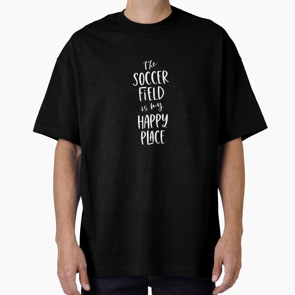 "The soccer field is my happy place" sports mantra typography by katzdzynes