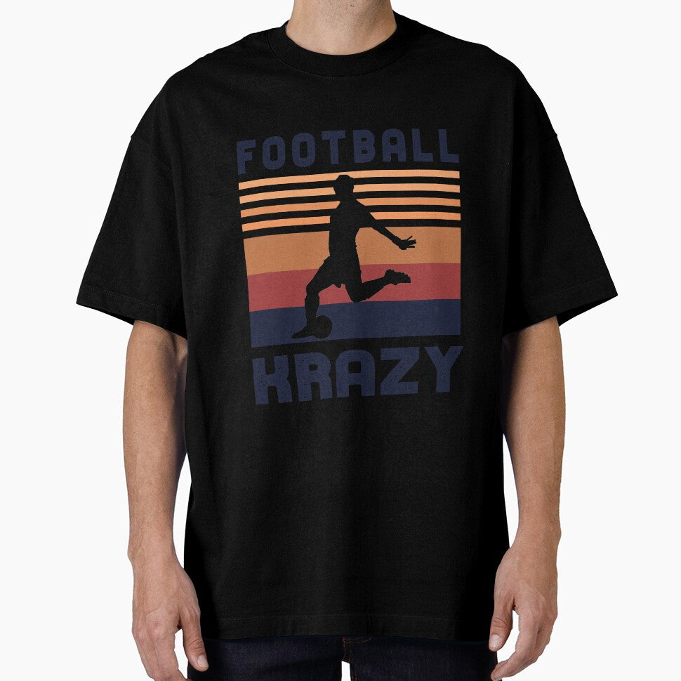 Football Krazy Female Soccer Player  Retro Sunset Grunge by MimsTees