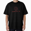 Minimalist Soccer Ball Line Art – Game Day Red & Black T-Shirt Design by mouad-ouzzine