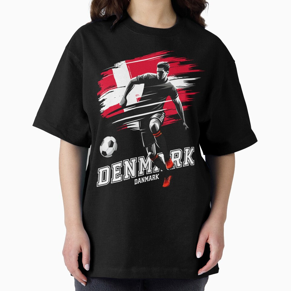 Football Soccer Denmark Danish Flag Banner Player Grunge by Infinitee8hirts