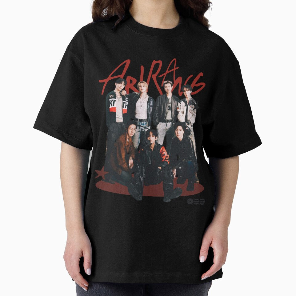 BTS Arirang Group Poster Red Accent by moamaxshop