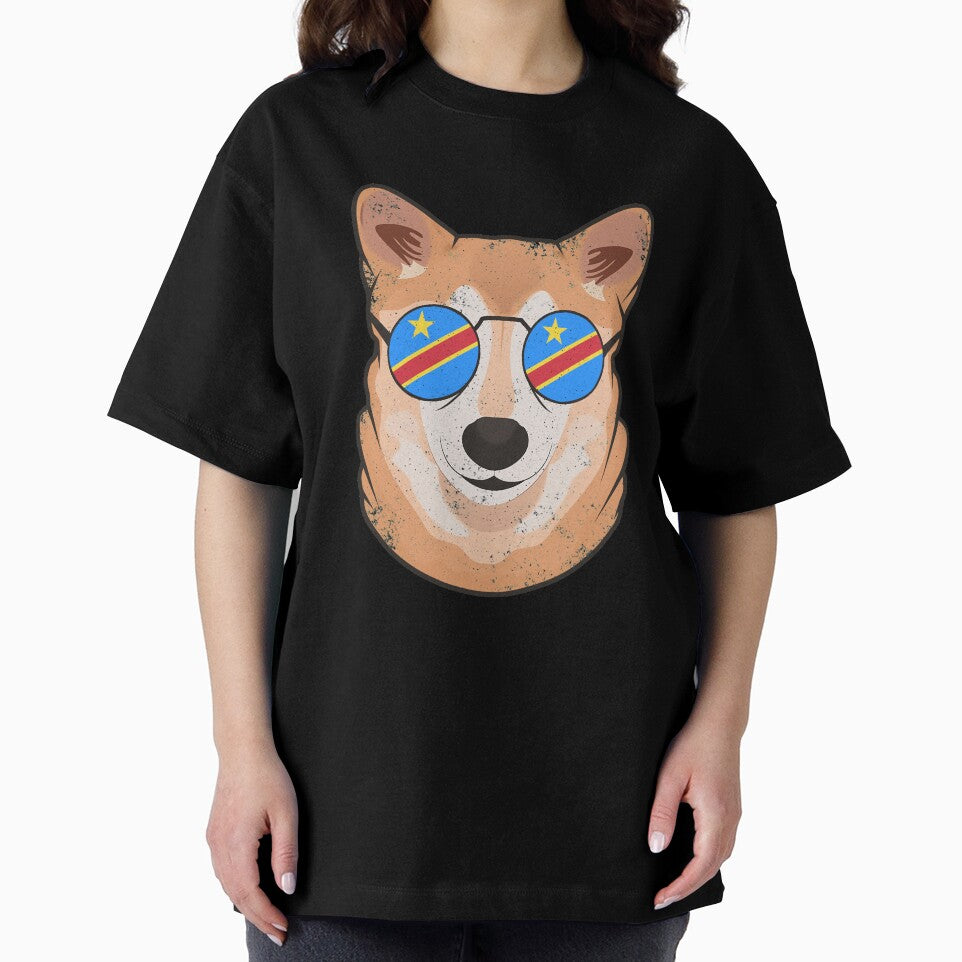 Vintage Patriotic Shiba Inu Congolese Flag by feether-store