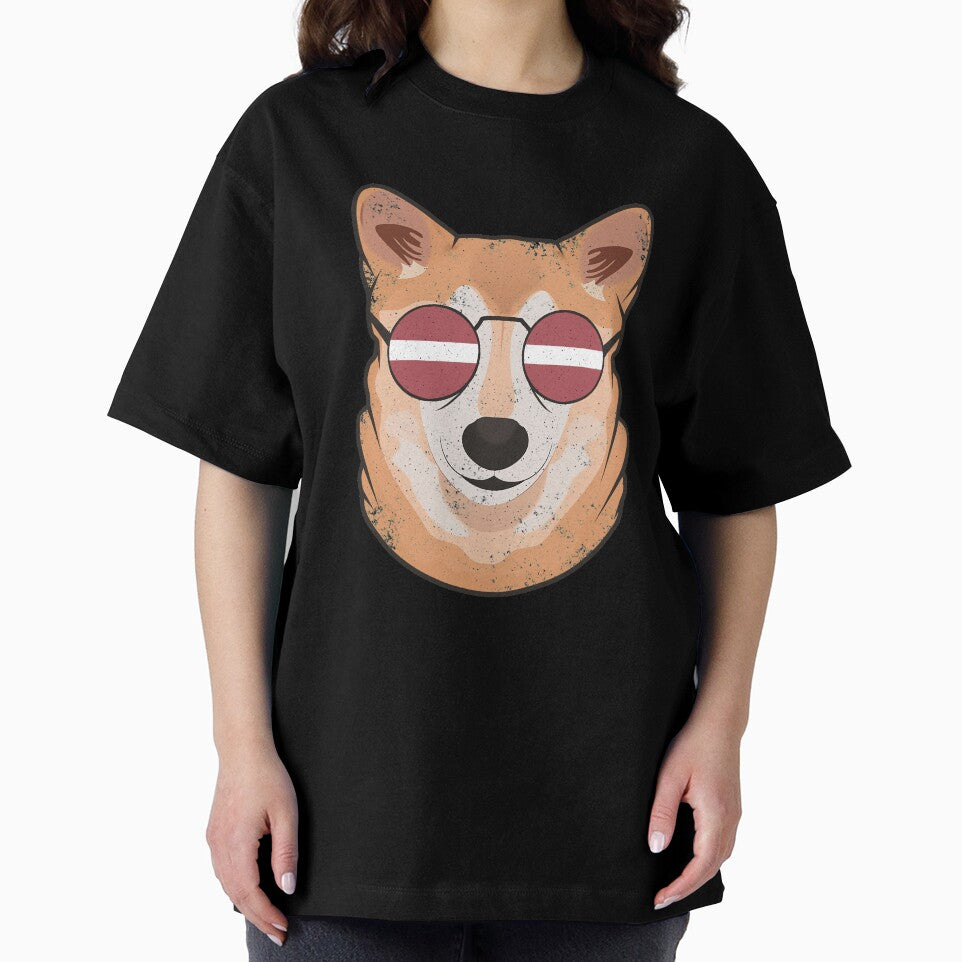 Vintage Patriotic Shiba Inu Latvian Flag by feether-store