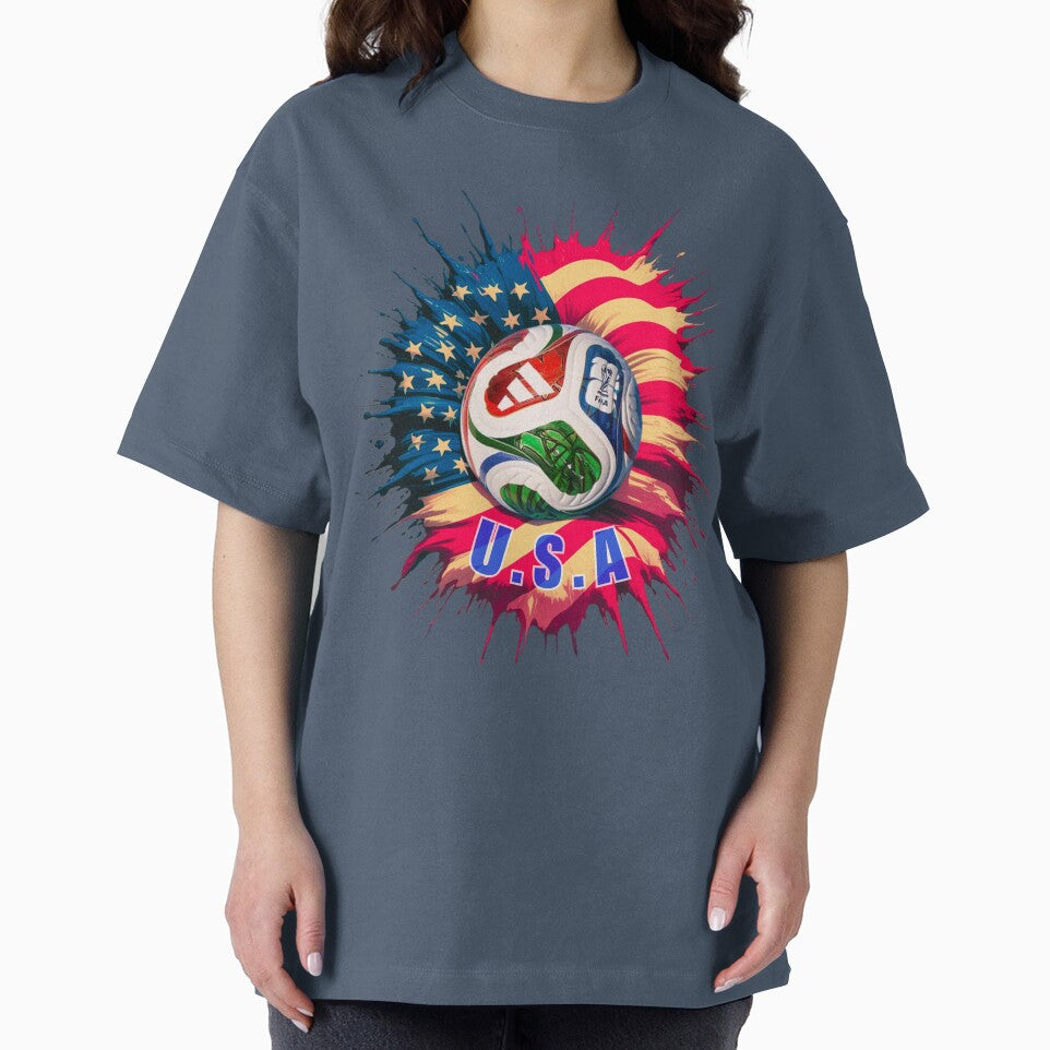 United States Soccer American Football USA Futbol T-Shirt by e-ocean