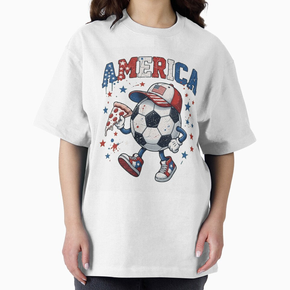 Funny Patriotic USA Soccer Ball Pizza Lover Vintage Distressed by haitrieuic96