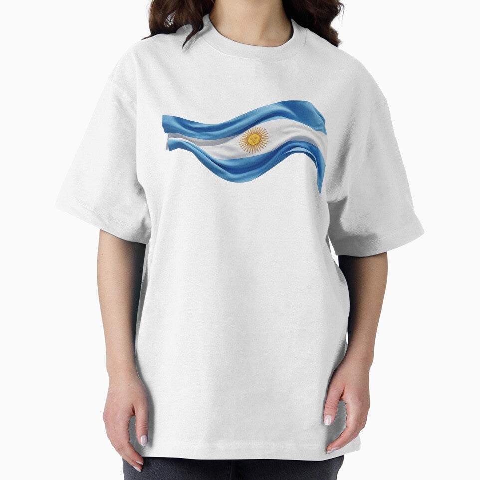 Argentina national flag floating elegantly by Olivra
