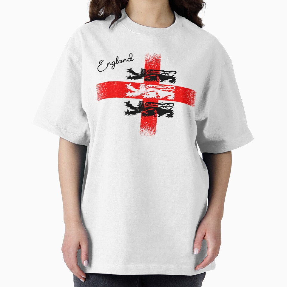 Distressed England Flag with three Lions by scrolla