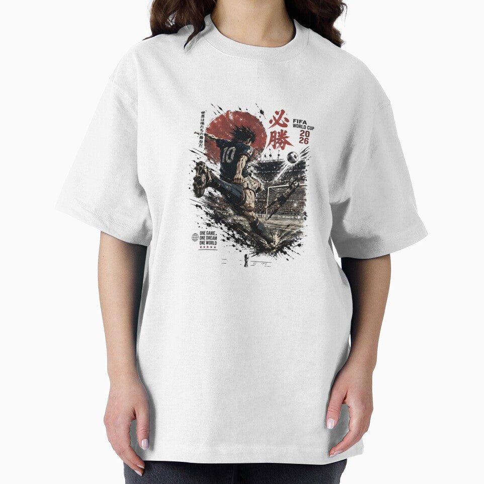 Anime World Cup Soccer Player | Grunge Football Graphic Tee by Lizscorpio