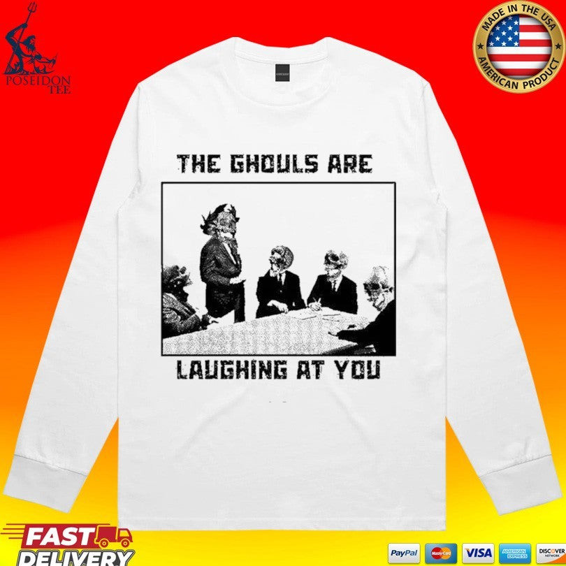 The Ghouls Are Laughing At You Skeleton Corporate Meeting Grunge Edgy Graphic T-shirt