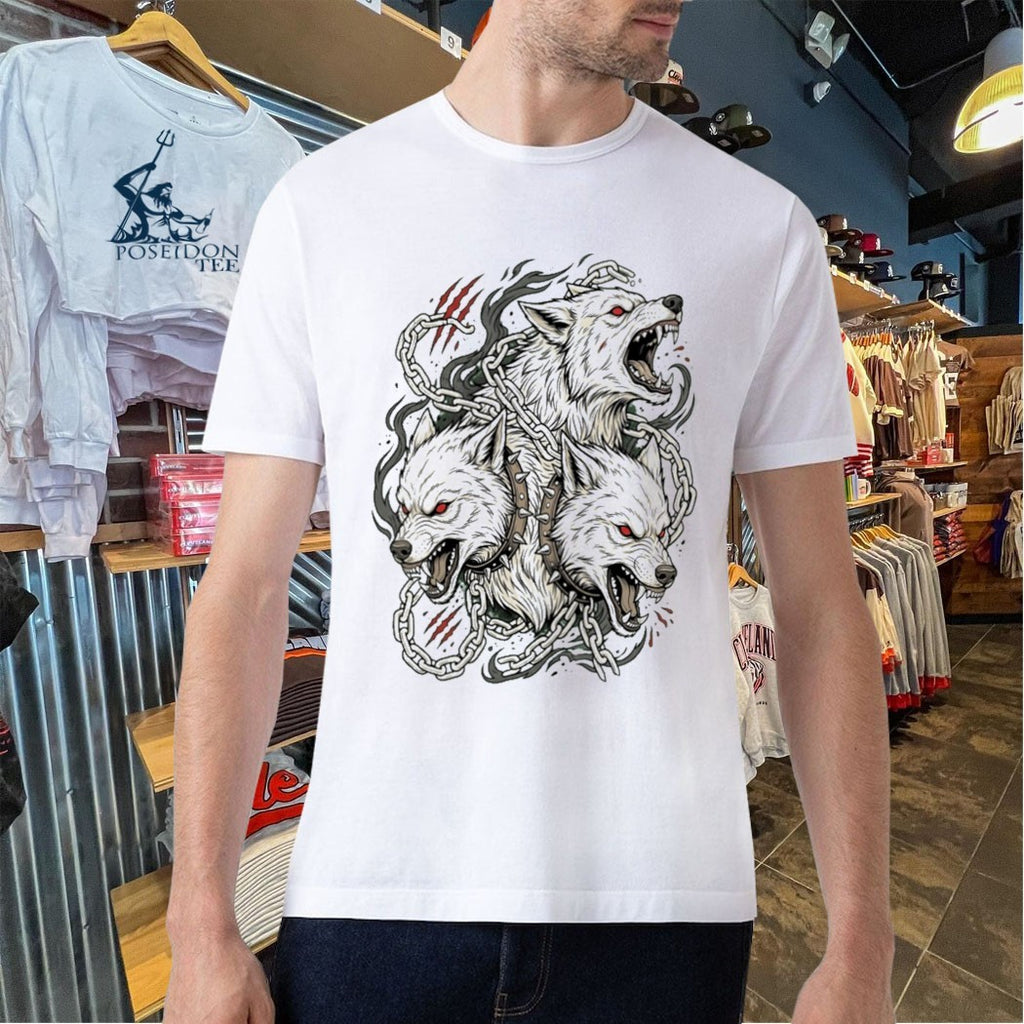 Three Headed Wolf Cerberus Mythology T-shirt