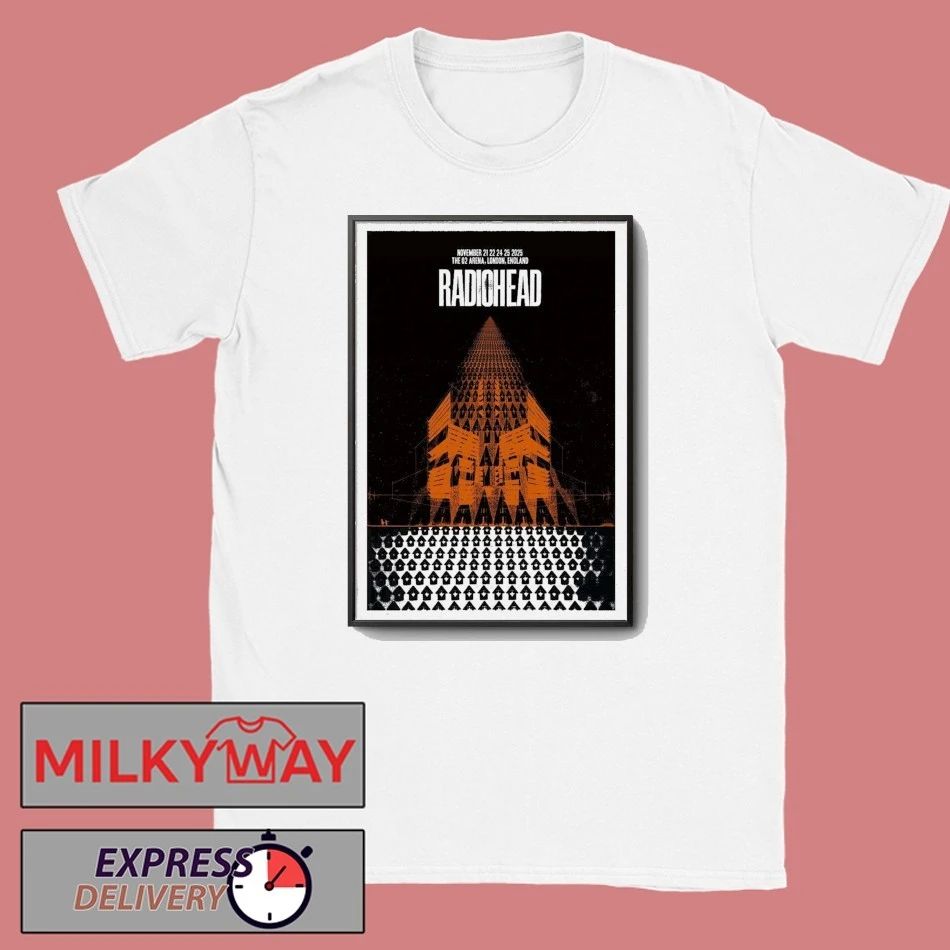 Radiohead November 21-25, 2025 The O2, London, UK Concert Poster shirt