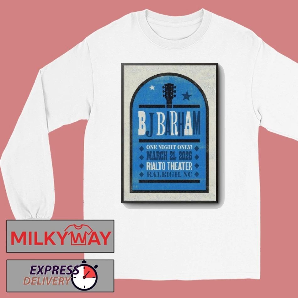 BJ Barham of American Aquarium at the Rialto Theatre in Raleigh, NC Mar 21 2026 Poster shirt
