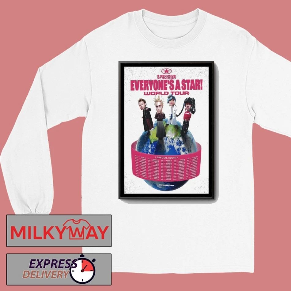 5 Seconds Of Summer Everyone’s A Star World Tour 2026 Poster shirt