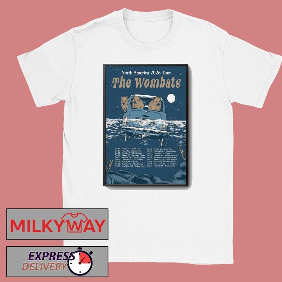 The Wombats North America 2026 Shows Poster shirt