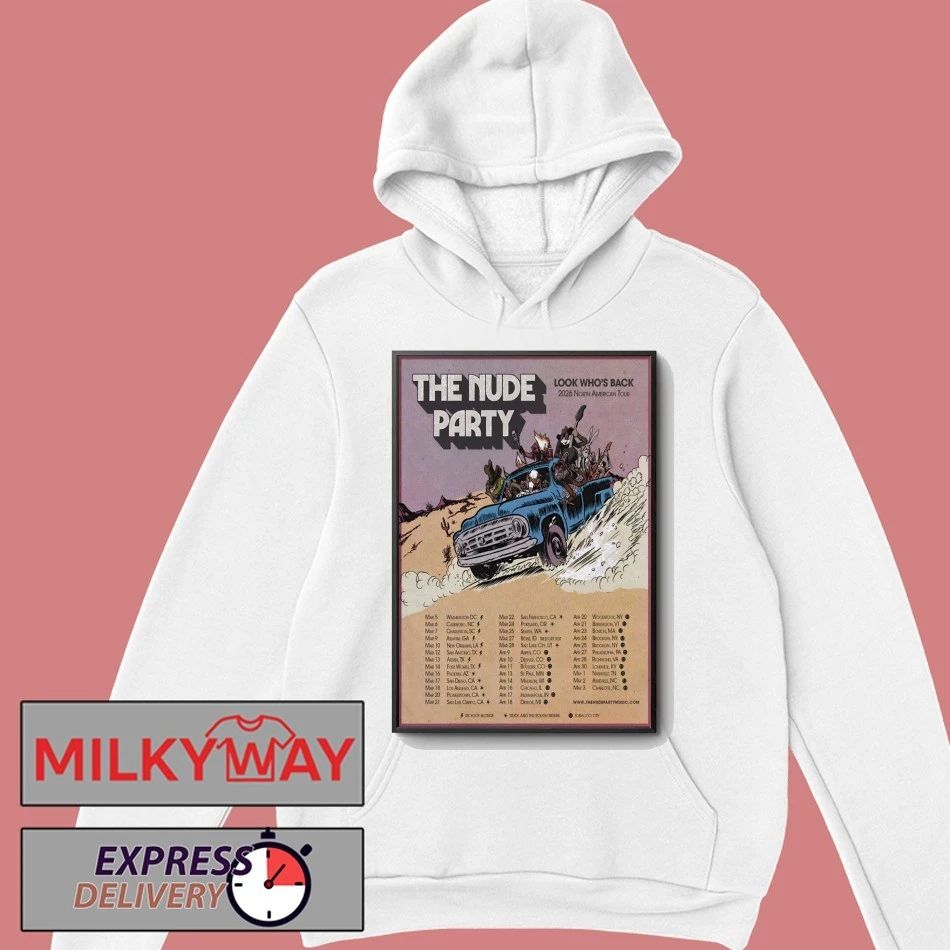 The Nude Party Look Who’s Back Tour 2026 North American Poster shirt