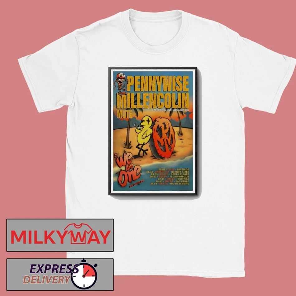 Poster Pennywise Millencolin Co-Headlining South America 2026 Tour shirt
