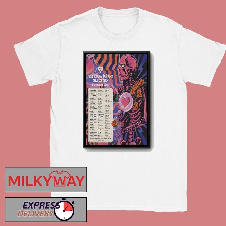 Rainbow Kitten Surprise Bones 2026 Shows Poster shirt