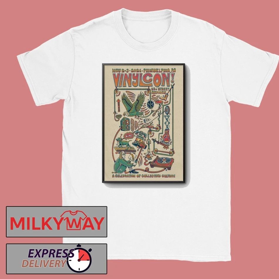 Vinylcon! Philadelphia PA 5 2-5 3 2026 Poster shirt