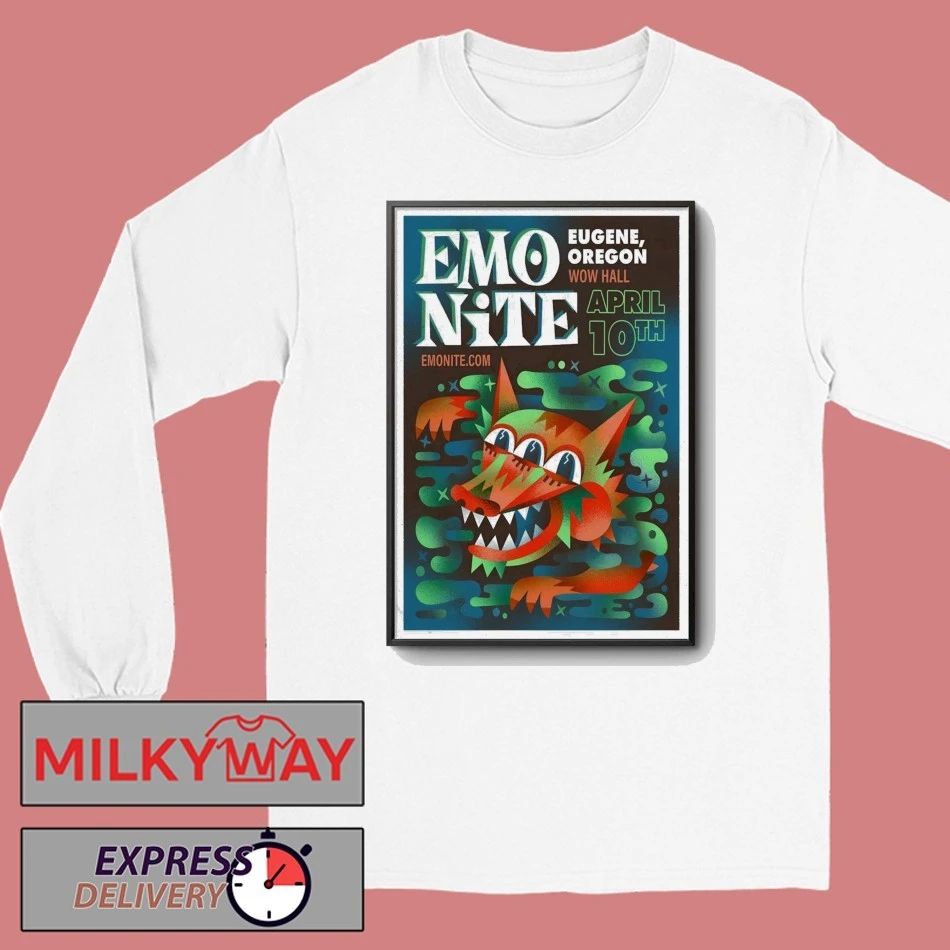 Emo Nite April 10 2026 In Eugene OR Poster shirt