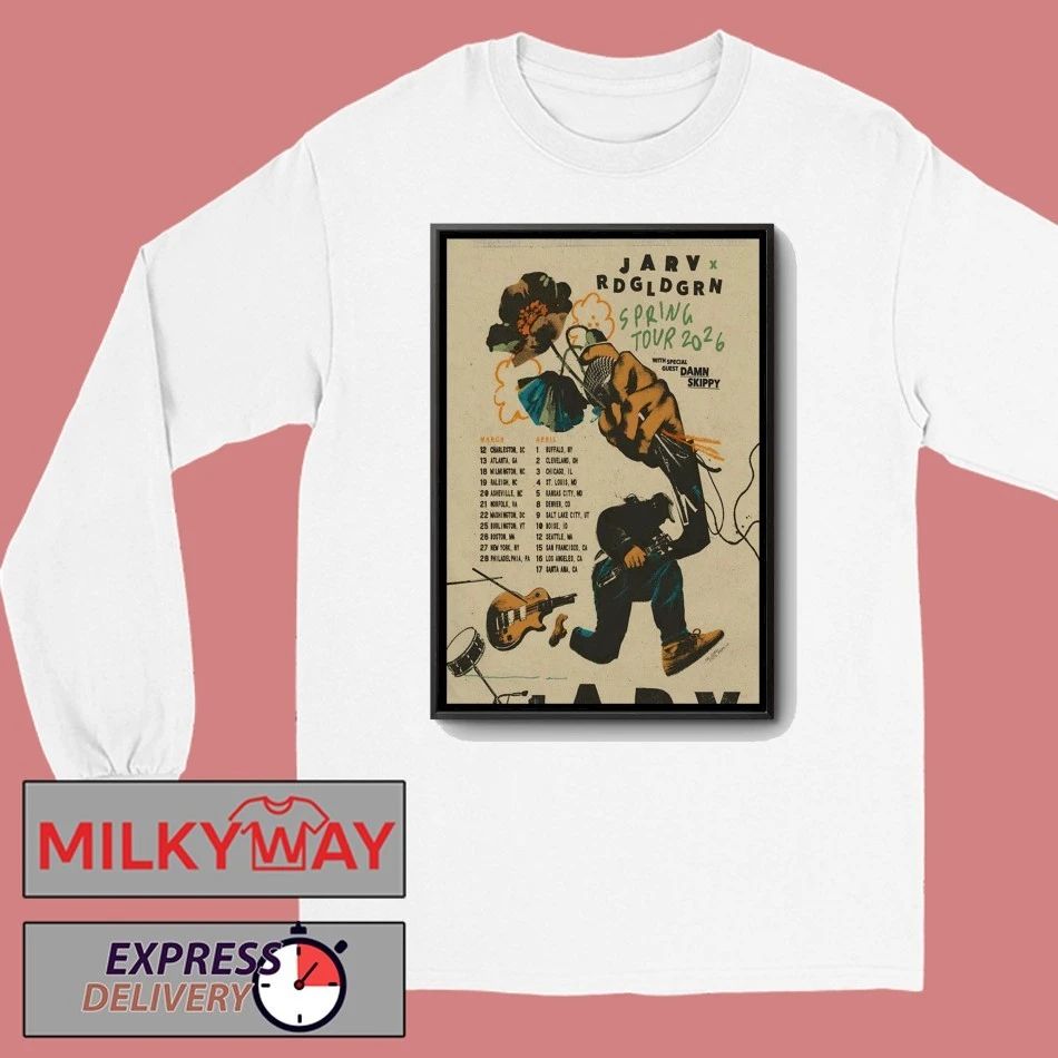 Poster JARV With Red Gold Green Tour Spring 2026 shirt