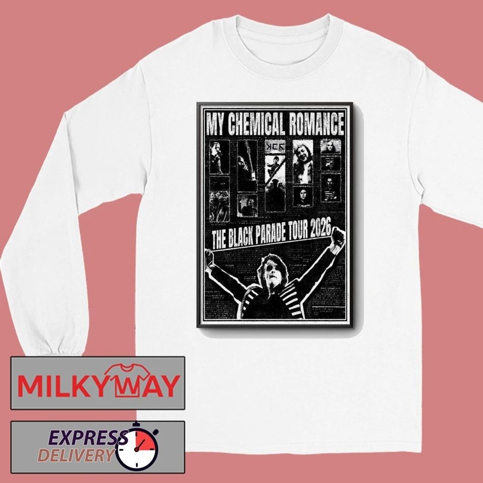 Poster My Chemical Romance The Black Parade 2026 Tour shirt