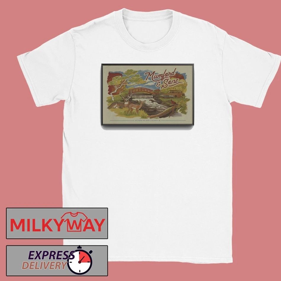 Mumford & Sons October 20 2025 In Detroit, MI Tour Poster shirt