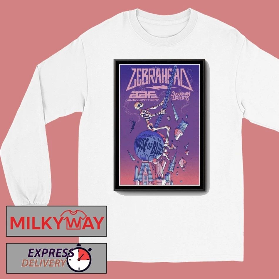Zebrahead January 17 2026 Anaheim, CA Poster shirt