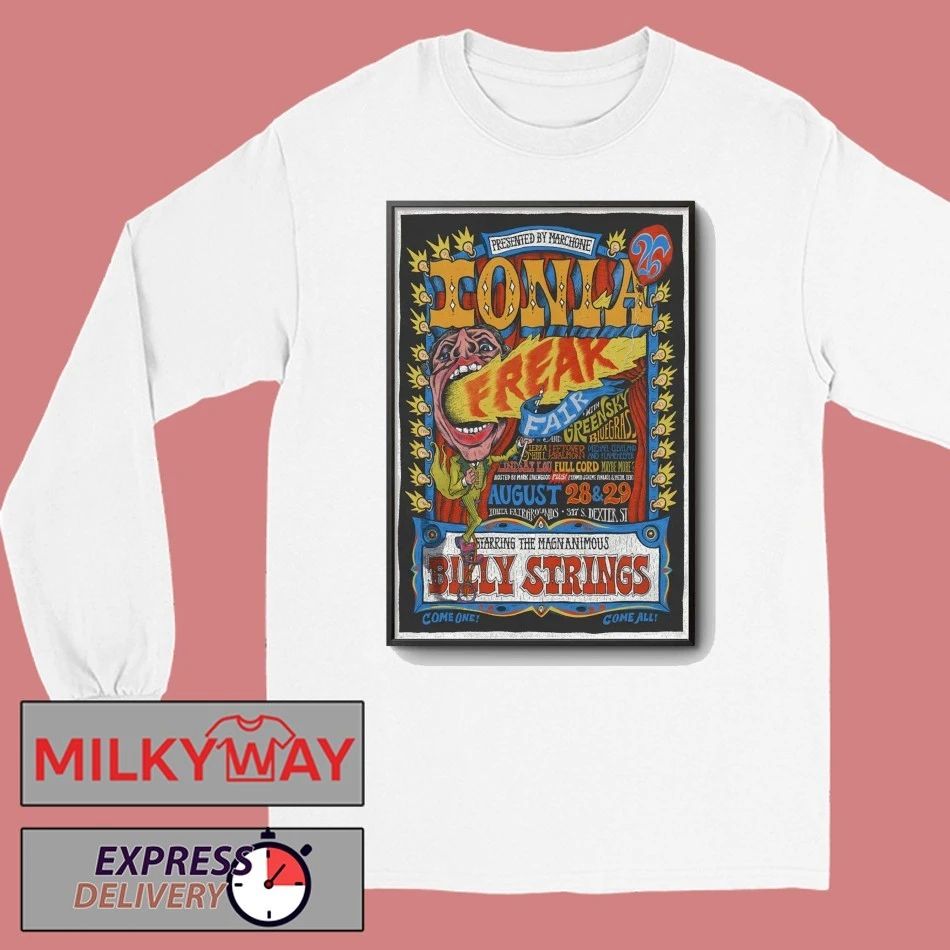 Billy Strings Ionia MI August 28-29 2026 Poster shirt