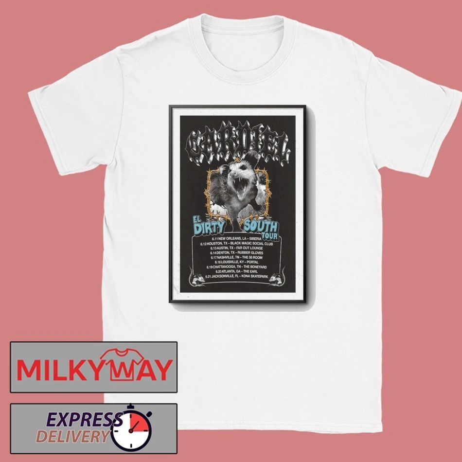 Cardiel EL Dirty South Tour 2026 Poster shirt