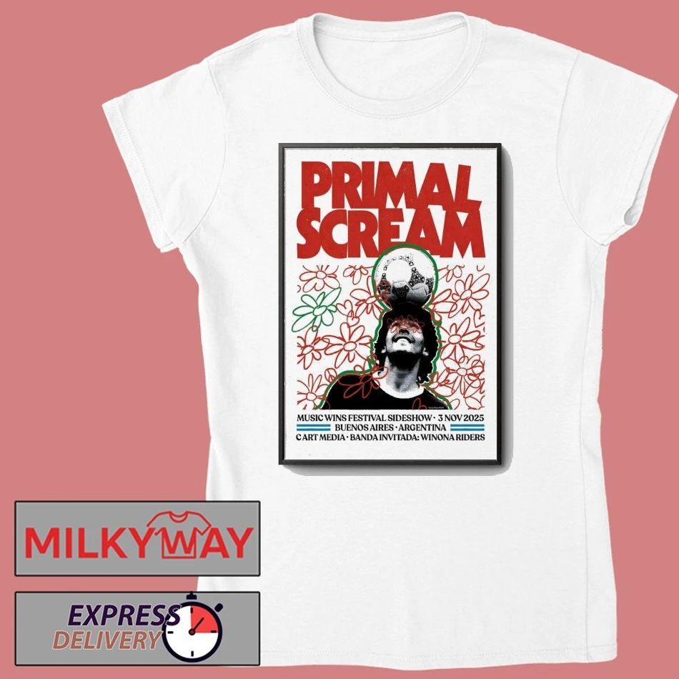 Primal Scream 11 3 2025 Music Wins Festival Buenos Aires Argentina Poster shirt