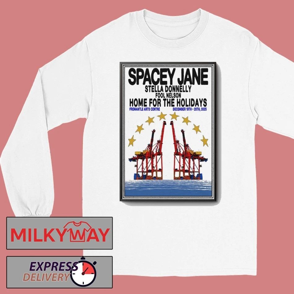 Spacey Jane shows at the Fremantle Arts Centre on December 19th and 20th 2025 Poster shirt