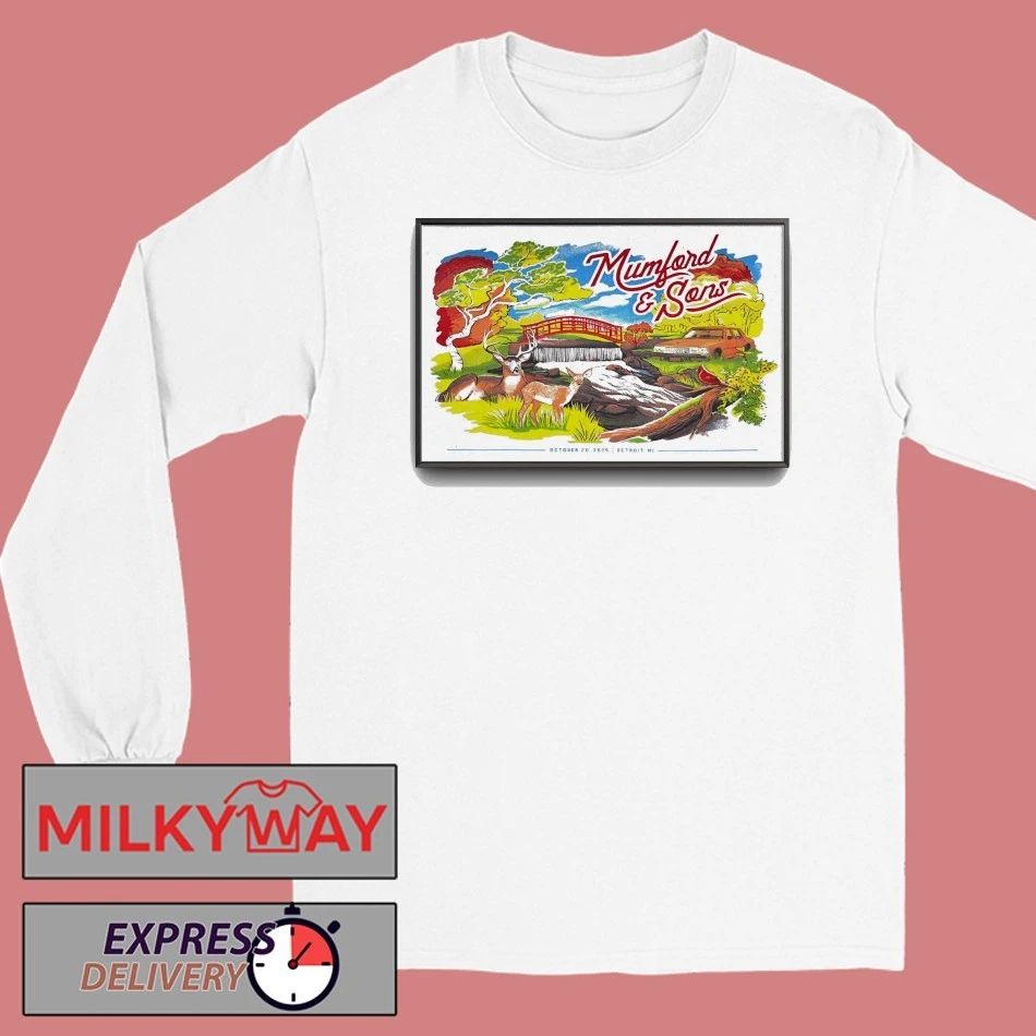 Mumford & Sons Little Caesars Arena Detroit MI Oct 20 2025 Poster shirt