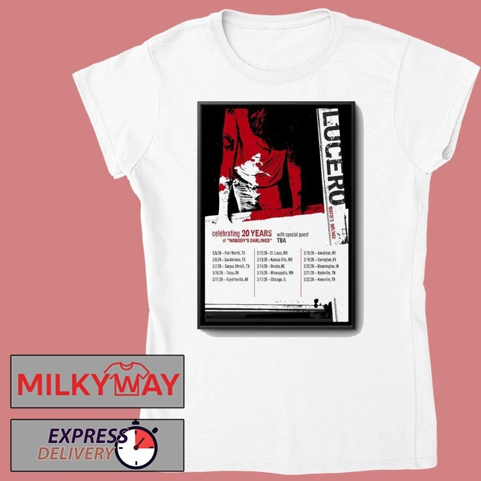Lucero Nobody’s Darlings Tour 2026 Poster shirt