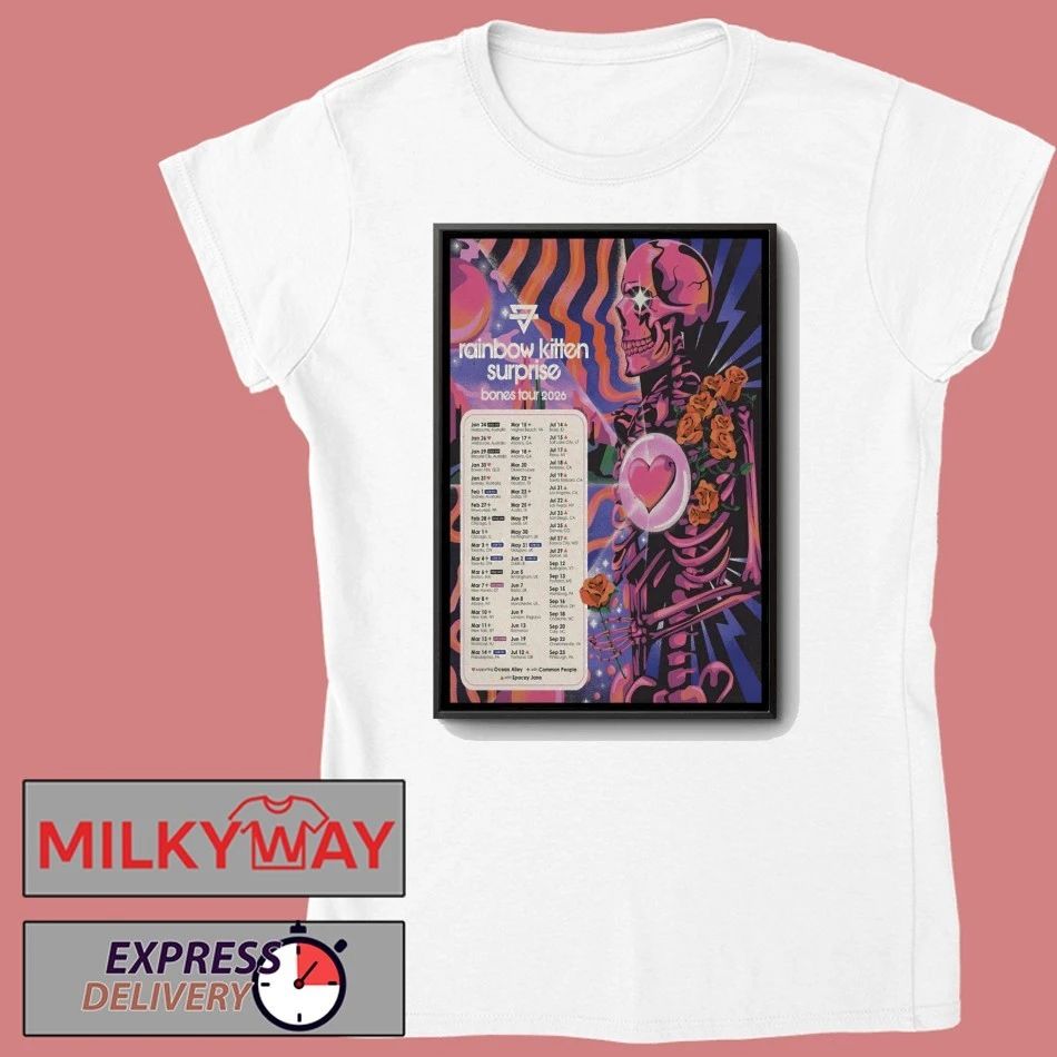 Rainbow Kitten Surprise Bones Tour 2026 Poster shirt
