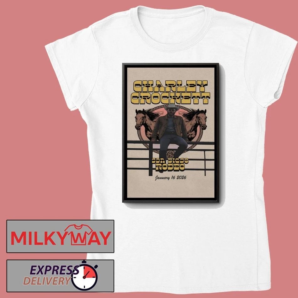 Charley Crockett Jan 16 2026 Petco Park San Diego CA Poster shirt