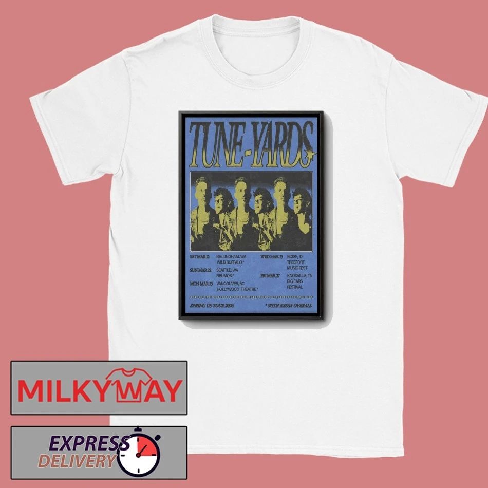 Tune Yards Spring Tour 2026 Poster shirt