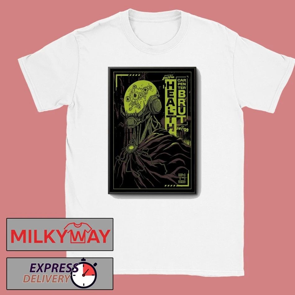 HEALTH and Carpenter Brut House of Blues Boston, MA April 17, 2026 Poster shirt