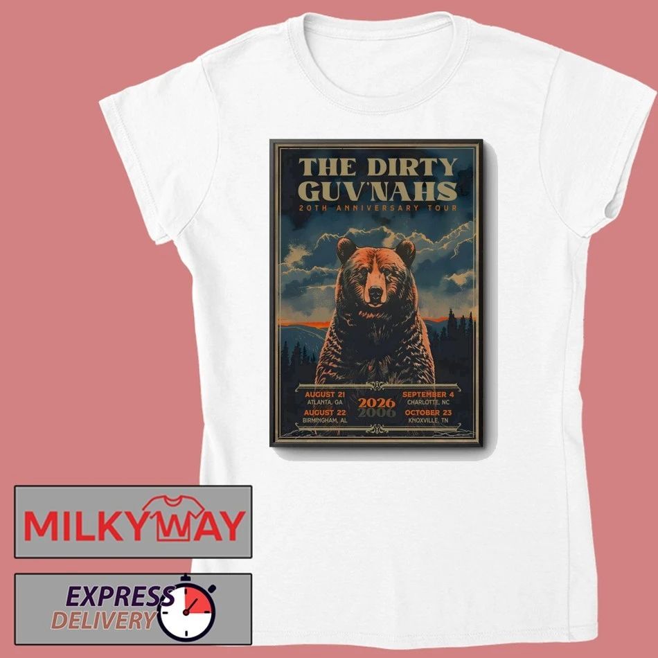 The Dirty Guv’nahs 2026 20th Anniversary Tour Poster shirt