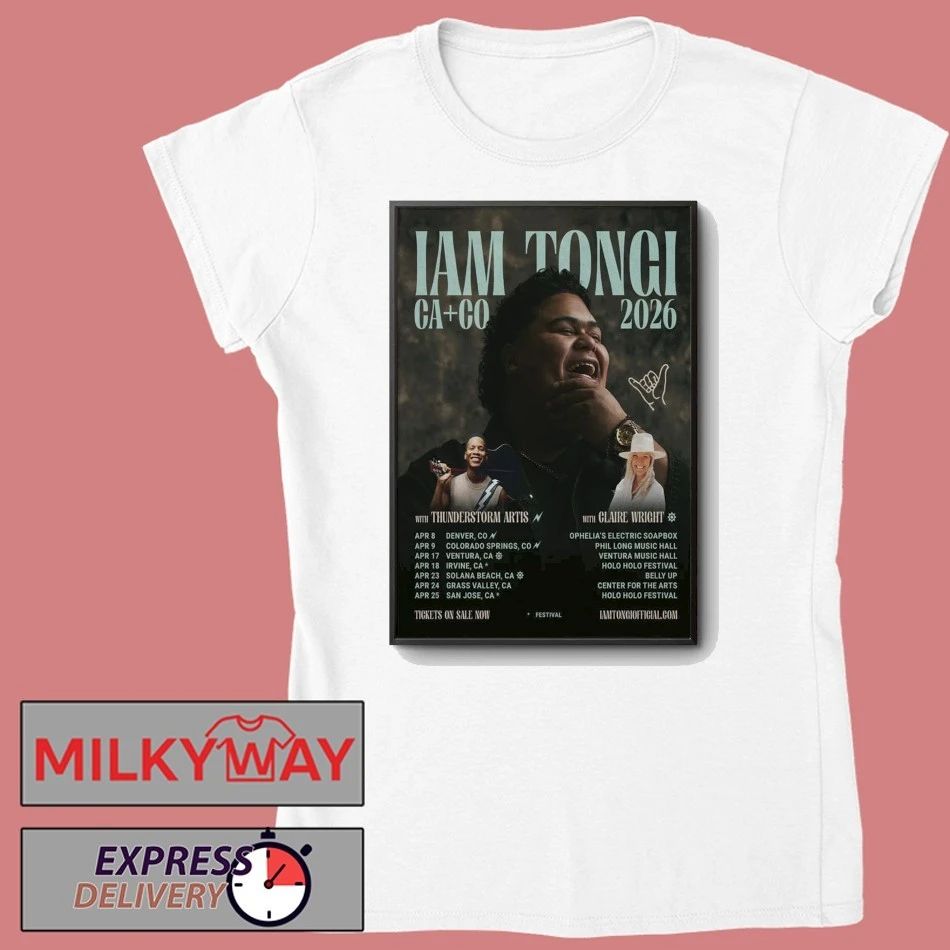 Poster Iam Tongi Tour 2026 THUNDERSTORM ARTIS New shirt