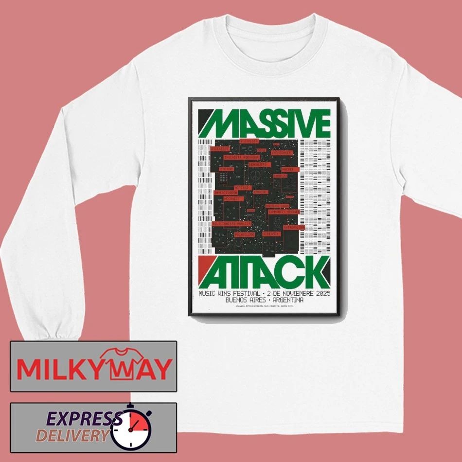 Massive Attack Nov 2 2025 2025 Music Wins Festival in Buenos Aires, Argentina Poster shirt