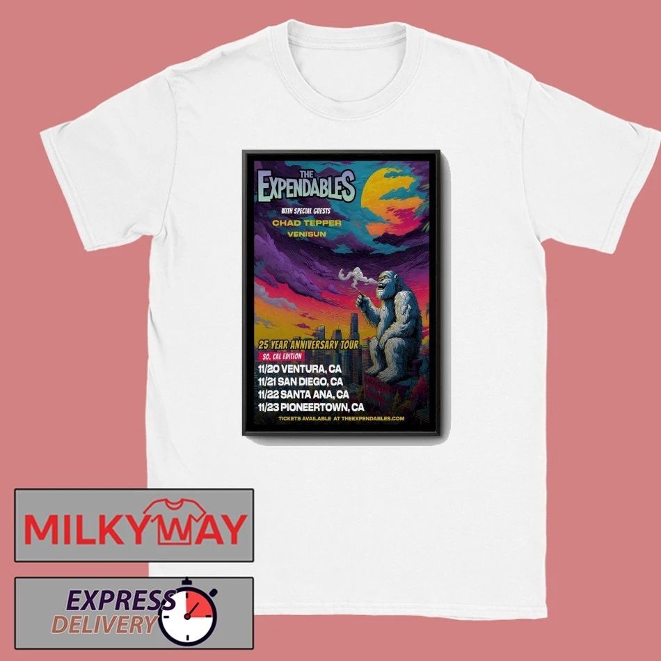 The Expendables Year Anniversary Tour 2025 Poster shirt