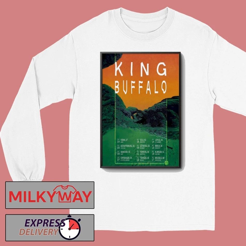 King Buffalo Tour Europe in May of 2026 Poster shirt
