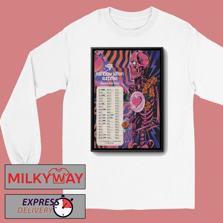 Rainbow Kitten Surprise Bones Tour 2026 Poster shirt