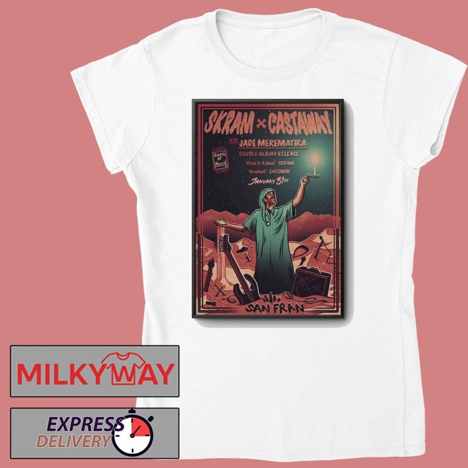 SKRAM And Castaway Jan 31 2026 San Fran In Wellington NZ Poster shirt