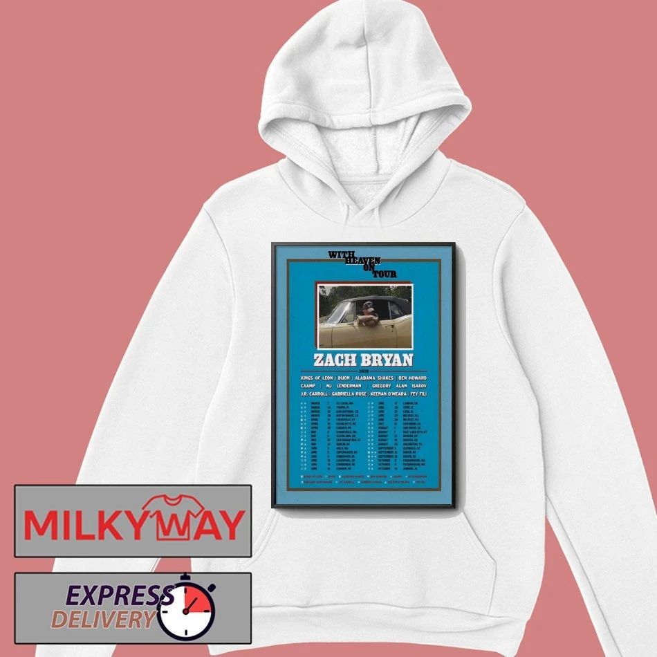 Zach Bryan With Heaven On Tour 2026 Poster shirt